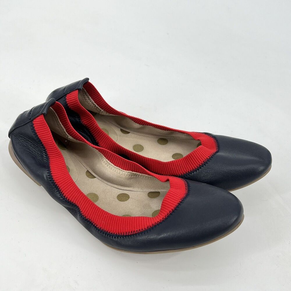 Boden Cap Toe Ballet Flats Women’s Size EU 38 US 7 Blue Red‎